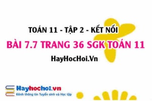Bài 7.7 trang 36 Toán 11 tập 2 Kết nối tri thức